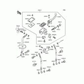 Схема узла: Передний тормозной цилиндр для Kawasaki ZX400 ZZR400