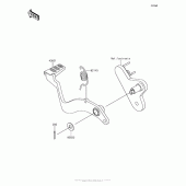Схема вузла: Педаль гальма/torque Link для Kawasaki BR125 Z125 Pro KRT Edition