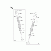 Схема узла: Клапан(ы) для Kawasaki KL650 KLR650