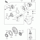Схема вузла: Starter motor для Kawasaki ZX900 Ninja ZX-9R
