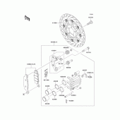 Схема узла: Передний тормоз для Kawasaki BJ250 Estrella