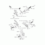 Схема узла: Подножки для Kawasaki ZX600 Ninja ZX-6R