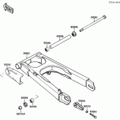 Схема вузла: Swing arm для Kawasaki EX500 GPZ500