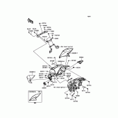 Схема вузла: Облицювальні елементи для Kawasaki ZR800 Z800 ABS