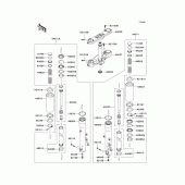 Схема вузла: Вилка передньої осі для Kawasaki VN2000 Vulcan 2000
