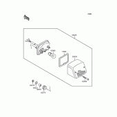 Схема вузла: Задній ліхтар (Стоп-сигнал) для Kawasaki KMX80 KSR-II
