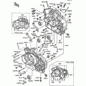 Схема узла: Картер двигателя (1/2) для Kawasaki VN1500 VN-15 SE