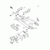 Схема вузла: Задній важіль (Маятник) для Kawasaki KLX300R