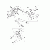 Схема вузла: Підвіска/задній амортизатор для Kawasaki VN1700 Vulcan 1700 Nomad
