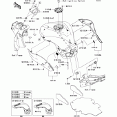 Схема узла: Топливный бак для Kawasaki ZX600 Ninja ZX-6R
