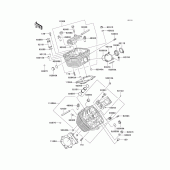 Схема вузла: Головка циліндра для Kawasaki VN800 Vulcan 800 Classic