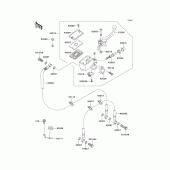Схема узла: Передний тормозной цилиндр для Kawasaki ZR750 Z750S