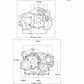 Схема вузла: Болти картера двигуна для Kawasaki VN1500 VN1500 Mean Streak