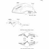 Схема вузла: Decals(green)(c8f) для Kawasaki ZR1000 Z1000 ABS