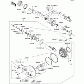 Схема вузла: Drive shaft/final gear(1/2) для Kawasaki VN1600 VN1600 Classic
