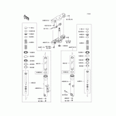 Схема вузла: Вилка передньої осі для Kawasaki VN900 Vulcan 900 Custom