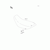 Схема вузла: Сидіння для Kawasaki KL250 KL250 Super Sherpa