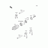 Схема вузла: Копірний вал & Вилки для Kawasaki KMX80 KSR-II