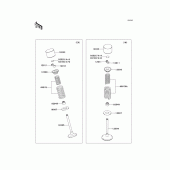 Схема вузла: Клапани для Kawasaki KX450 KX450F