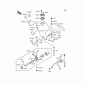 Схема узла: Топливный бак для Kawasaki KLE500