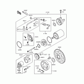 Схема вузла: Стартер електричний & Заженуть стартер для Kawasaki ZR400 Xanthus