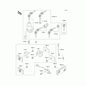 Схема узла: Замок зажигания для Kawasaki KLX650 KLX650 Motard