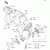 Схема вузла: Frame fittings(front) для Kawasaki ZX600 Ninja ZX-6R