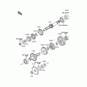 Схема вузла: Трансмісія (KLX110-A2/A3) для Kawasaki KLX110 KLX110
