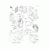 Схема вузла: Радіатор для Kawasaki KX65