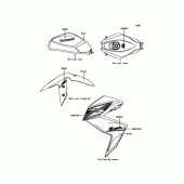Схема вузла: Наклейка(Синій)(DFF) для Kawasaki ER250 Z250 ABS