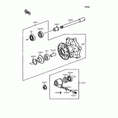 Схема вузла: Ступиця переднього колеса для Kawasaki EL250 Eliminator 250LX