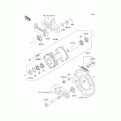 Схема узла: Ступица заднего колеса для Kawasaki KX100