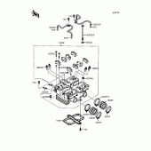 Схема вузла: Головка циліндра для Kawasaki EX400 GPZ400S