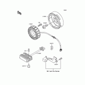 Схема вузла: Генератор для Kawasaki EL250 Eliminator 250LX