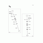 Схема узла: Клапан(ы)(1/2) для Kawasaki ZX600 Ninja ZX-6R