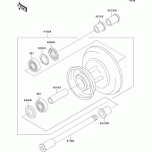 Схема вузла: Ступиця переднього колеса для Kawasaki EJ650 W650