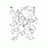 Схема узла: Крепление двигателя для Kawasaki KLX650 KLX650 Motard