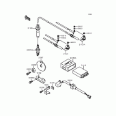Схема узла: Катушка зажигания для Kawasaki ZX900 GPZ900R