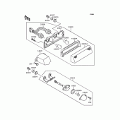Схема вузла: Задній ліхтар (Stop-сигнал) (s) для Kawasaki ZX900 GPZ900R
