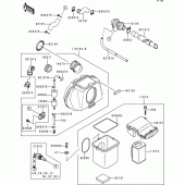 Схема узла: Воздушный фильтр для Kawasaki ZR750 ZR-7