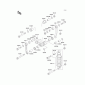 Схема узла: Подвеска/Задний амортизатор для Kawasaki EX250 ZZR250