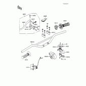 Схема вузла: Кермо & Пульт управління рульовим для Kawasaki KX100