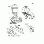 Схема вузла: Decal(white)(kl250-d8/d9) для Kawasaki KL250 KLR250
