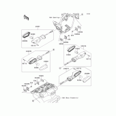 Схема узла: Поворотники для Kawasaki ZR1200 ZRX1200 DAEG