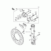 Схема вузла: Переднє гальмо для Kawasaki ER300 Z300