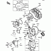 Схема вузла: Кришка двигуна для Kawasaki ZX1100 ZZ-R1100