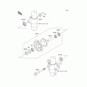 Схема вузла: Ступиця переднього колеса для Kawasaki KX100