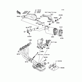 Схема узла: Выхлопная система для Kawasaki KLZ1000 Versys 1000