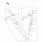Схема узла: Клапан(ы) для Kawasaki KLX140 KLX140L