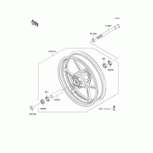 Схема узла: Ступица переднего колеса для Kawasaki ZR750 Z750